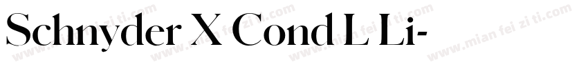 Schnyder X Cond L Li字体转换